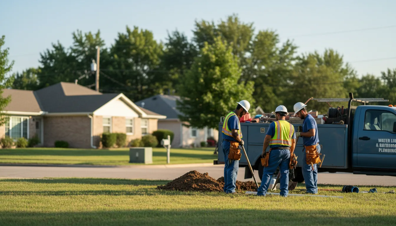 Residential water line and bathroom plumbing service in Orchard, IA